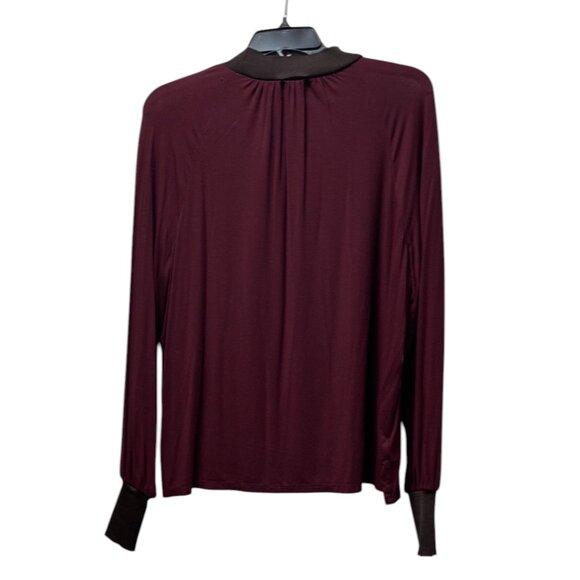 Ann Tayor, Elegant Burgundy Women's Top, Small - Picture 2 of 9